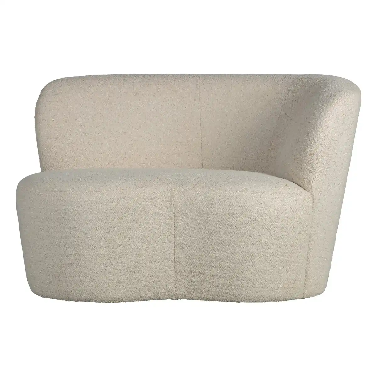 Sofa Stone - Bouclé-Stoff Creme, Rechts