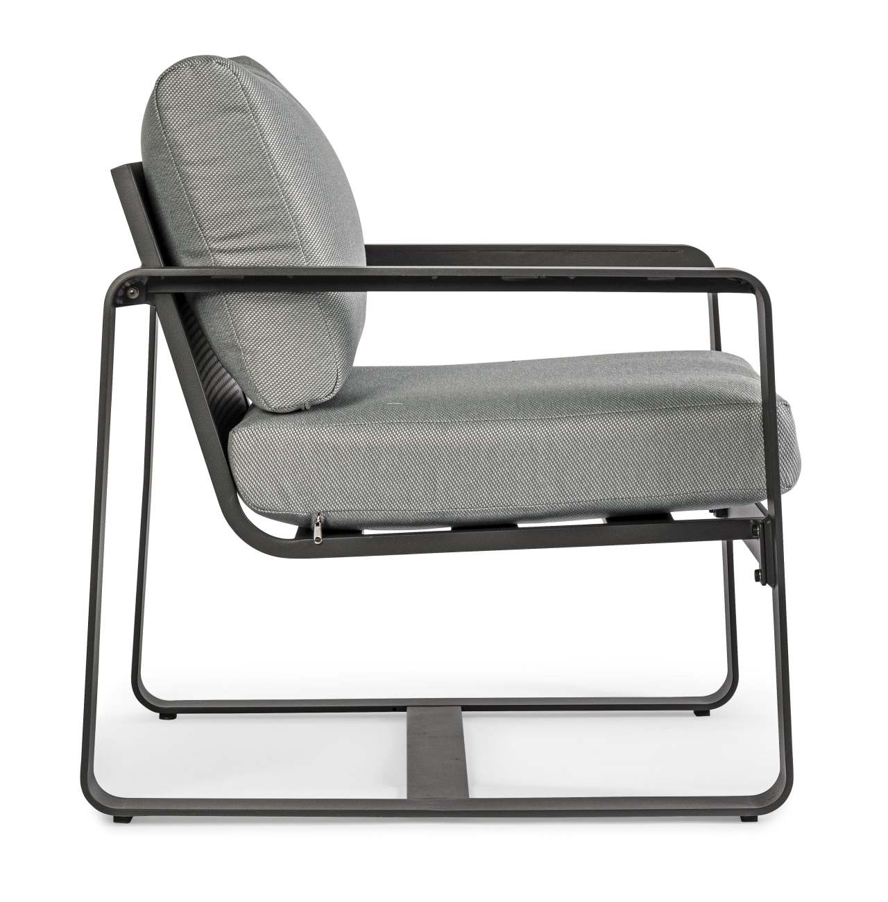 Gartensessel Merrigan aus Aluminium, Anthrazit