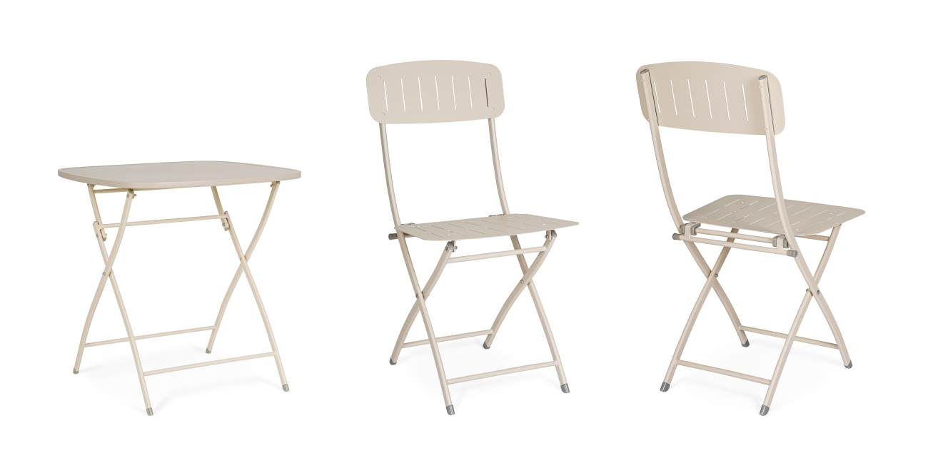 Garten-Set Yvonne aus Metall, Champagner