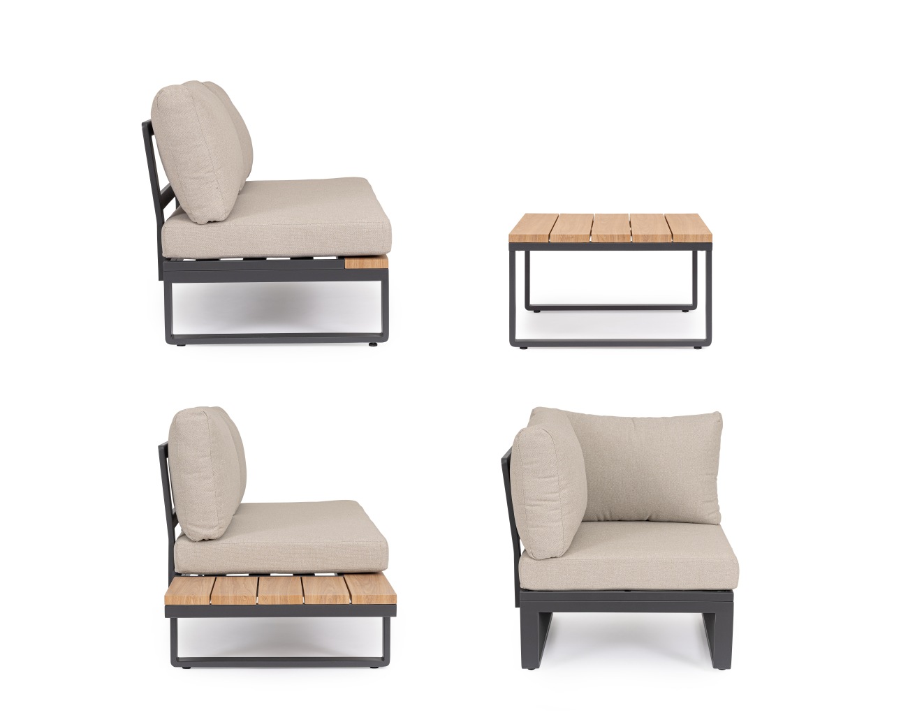 Gartenecksofa Zelmar Inkl. Couchtisch