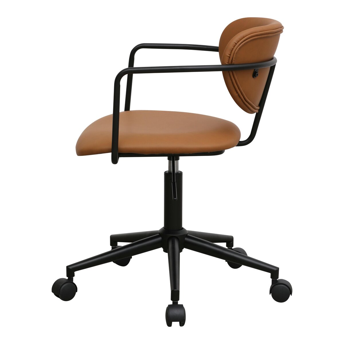 Bürostuhl Odila aus Kunstleder - Drehbar, Höhenverstellbar, Neigbar, Hellbraun