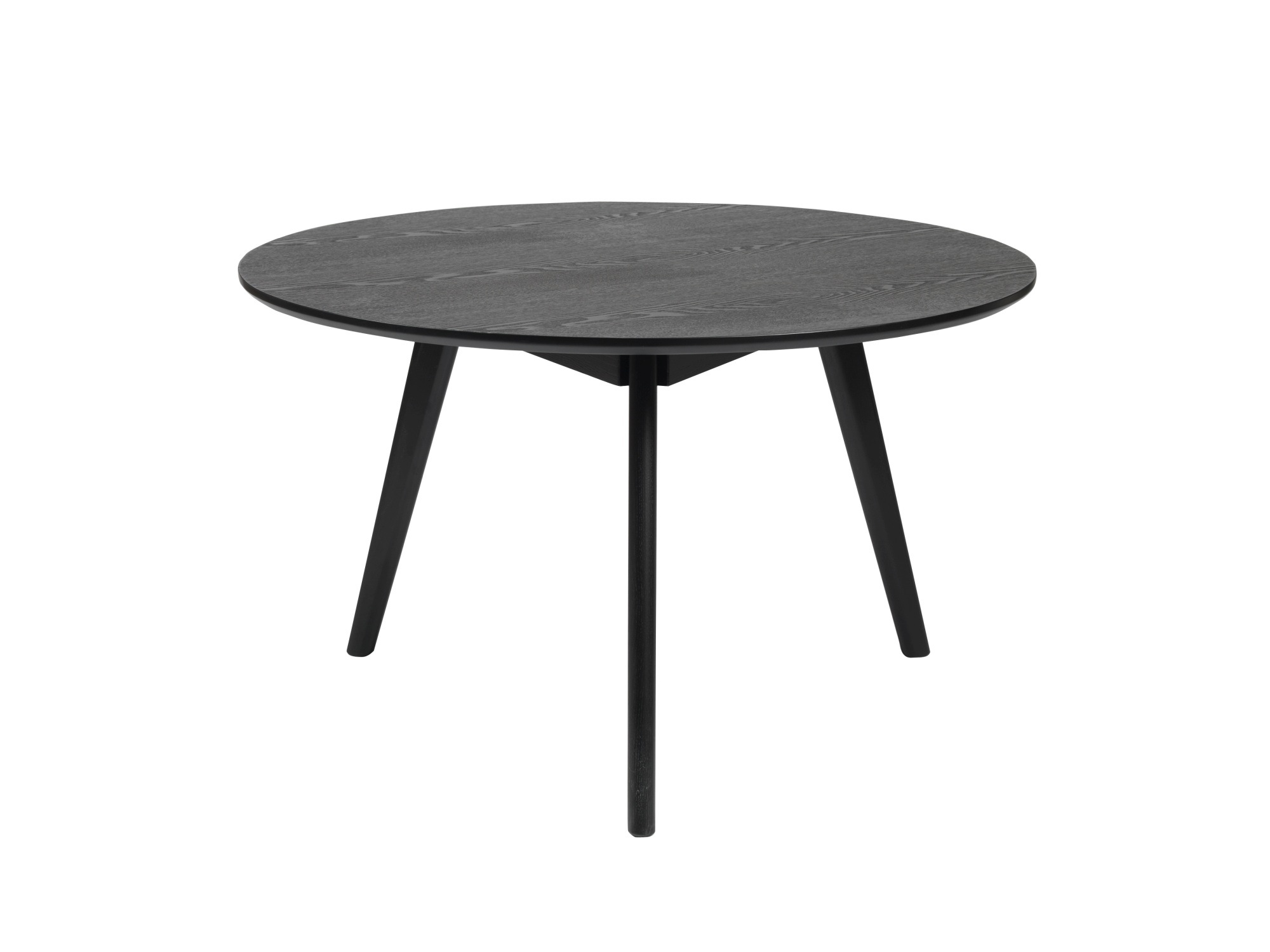 Couchtisch Yumi Rund 90cm, Esche Schwarz