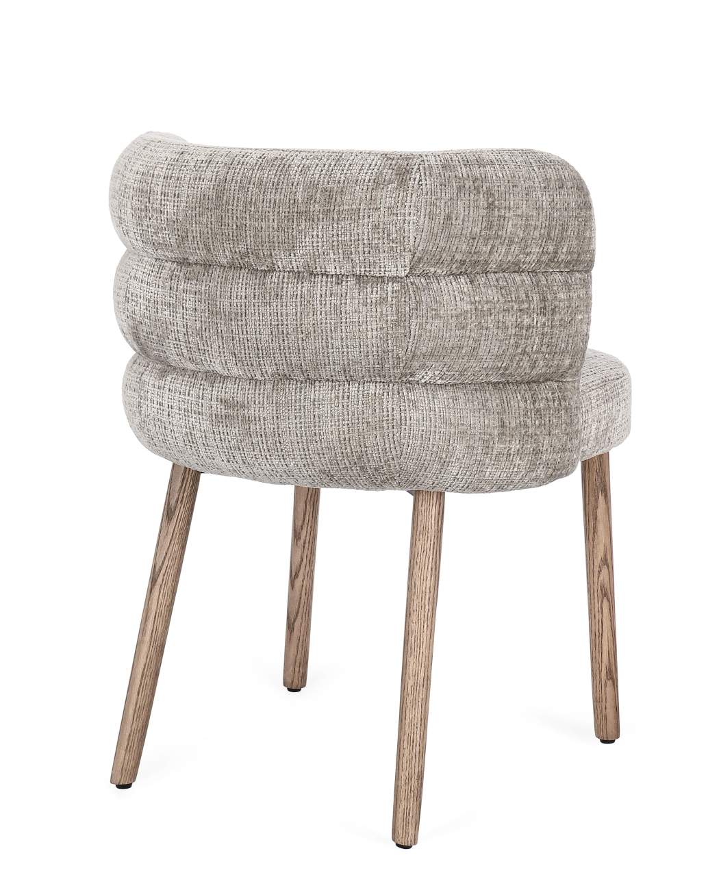 Esszimmerstuhl Ilma aus Stoff, Aschgrau