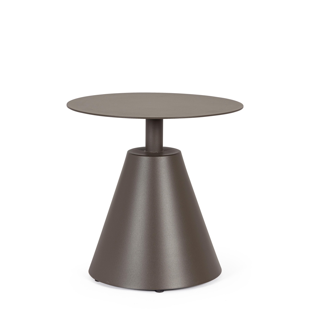 Couchtisch Aloha rund aus Aluminium, Cocoa