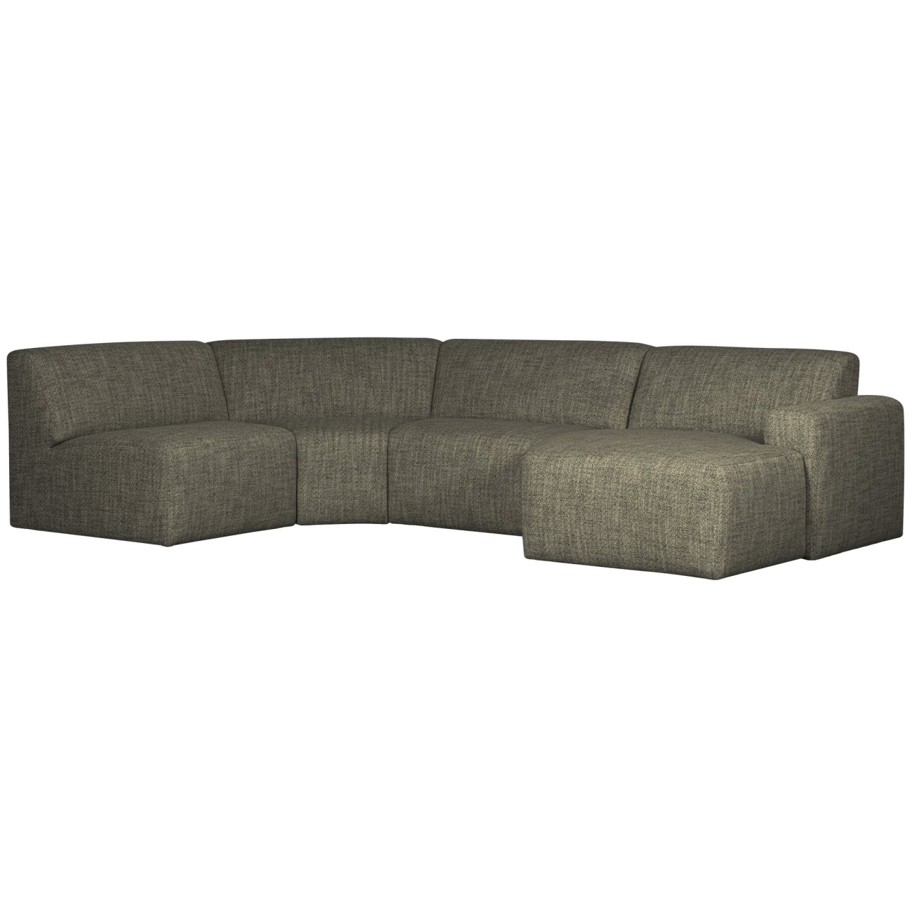 Sofa Avelon U-Form aus Melange-Stoff, Grün Sofa Avelon U-Form aus Melange-Stoff, Grün