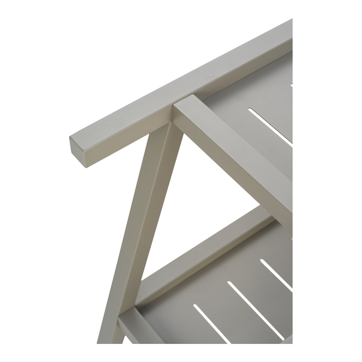 Garten-Servierwagen Samvaro, Khaki - aus Aluminium, mit Rollen