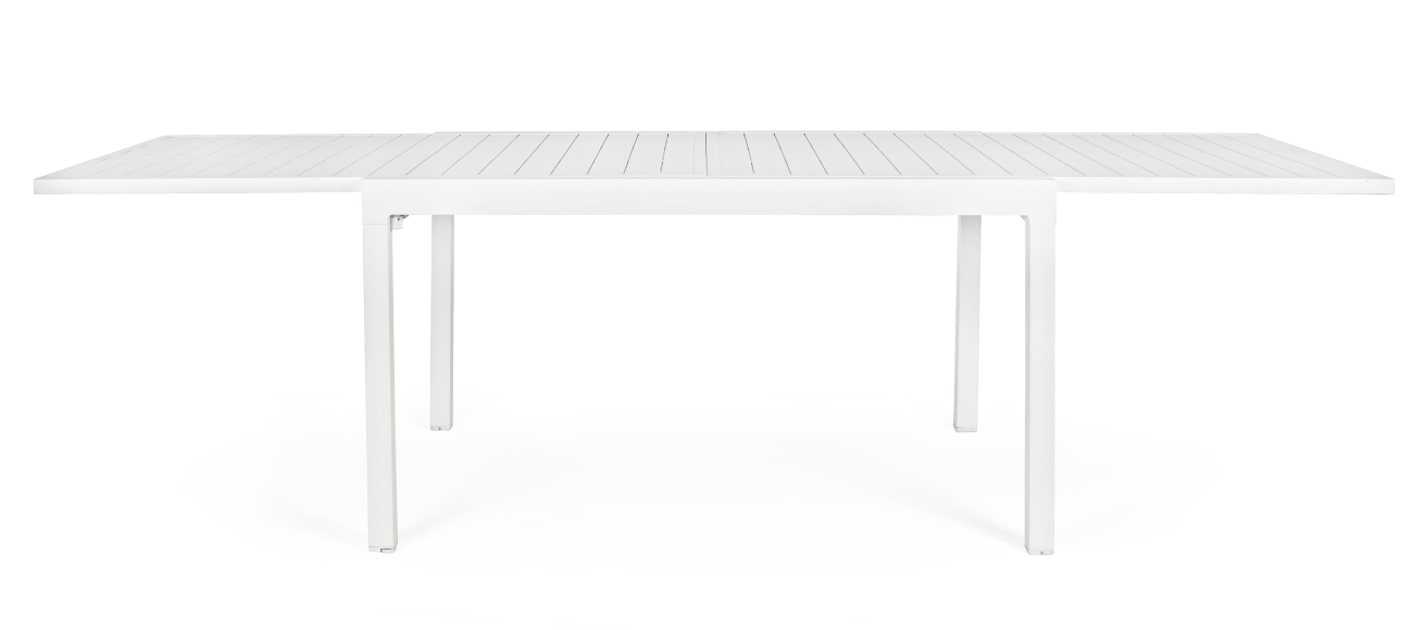 Gartenesstisch Pelagius 135-270x90 cm, Weiß