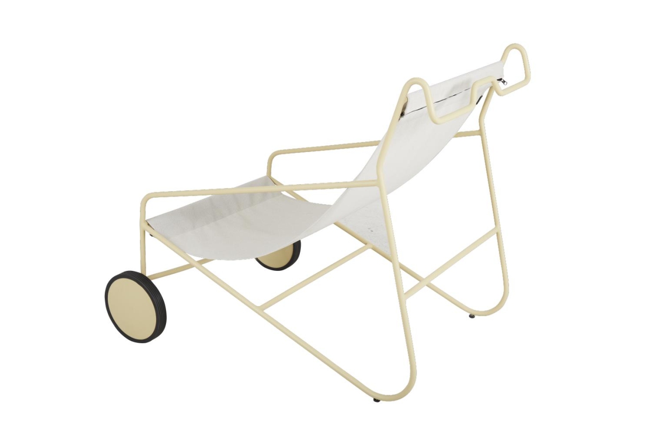 Gartensessel Poul aus Metall, Gelb