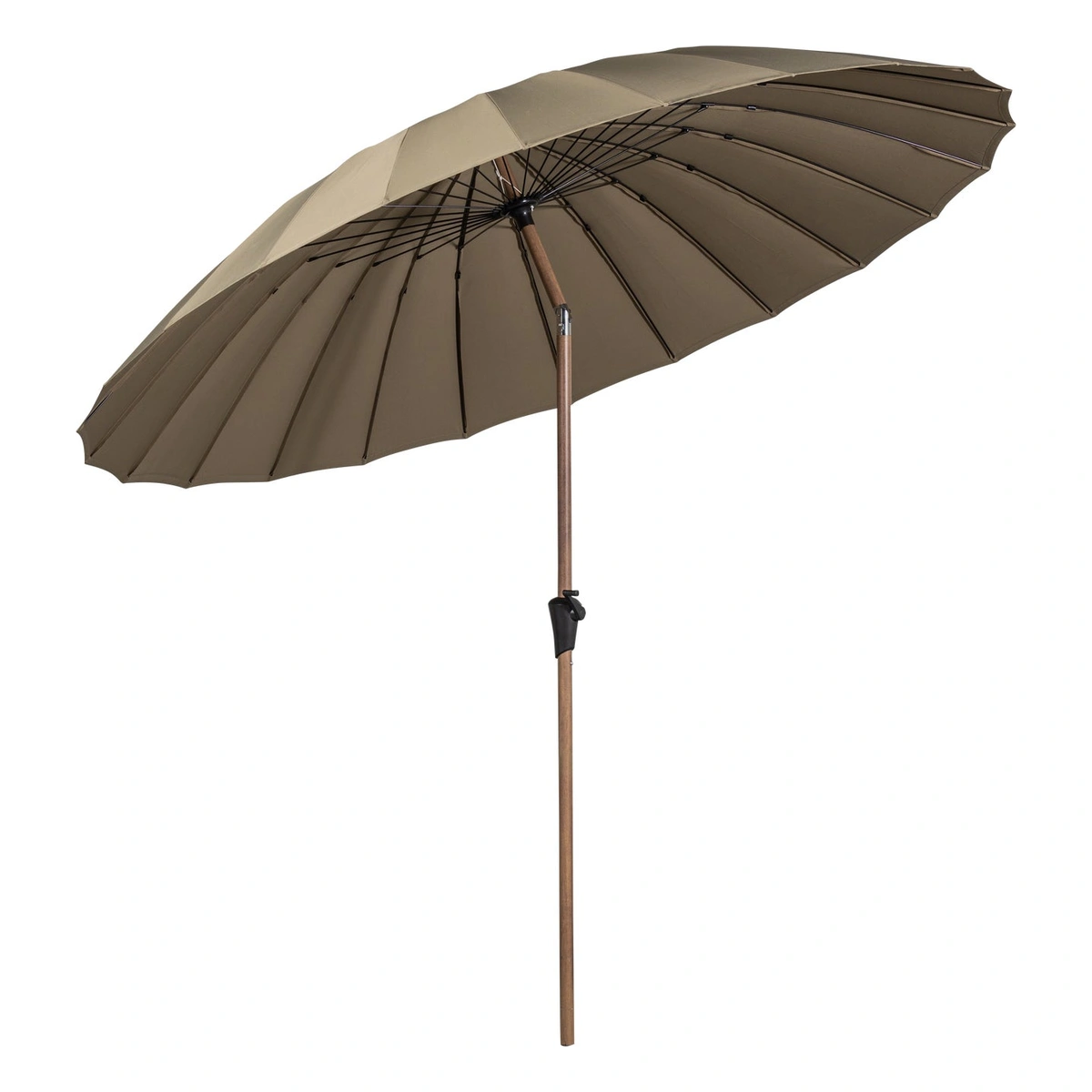 Sonnenschirm Monica - Aluminium & Polyester, Sand / Grün, Ø 280 cm