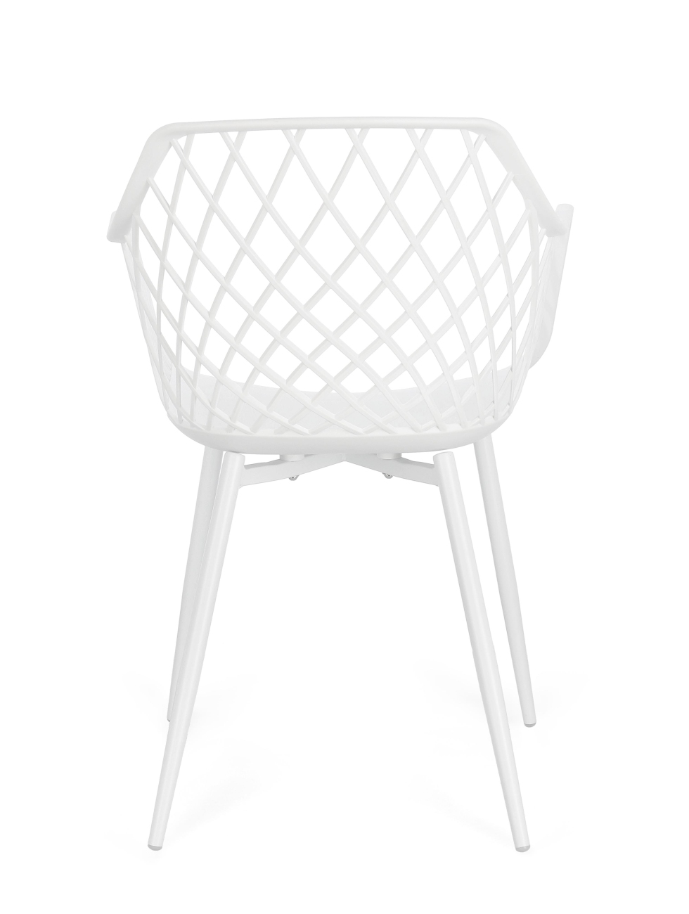 Esszimmerstuhl Optik 4er-Set aus Kunststoff, Weiß
