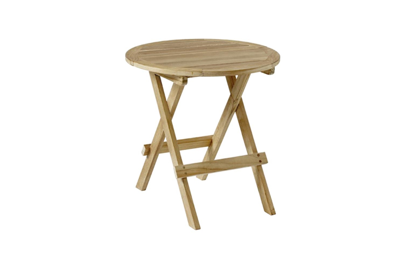 Gartenbeistelltisch Moni aus Teakholz, Ø 50 cm Gartenbeistelltisch Moni aus Teakholz, Ø 50 cm