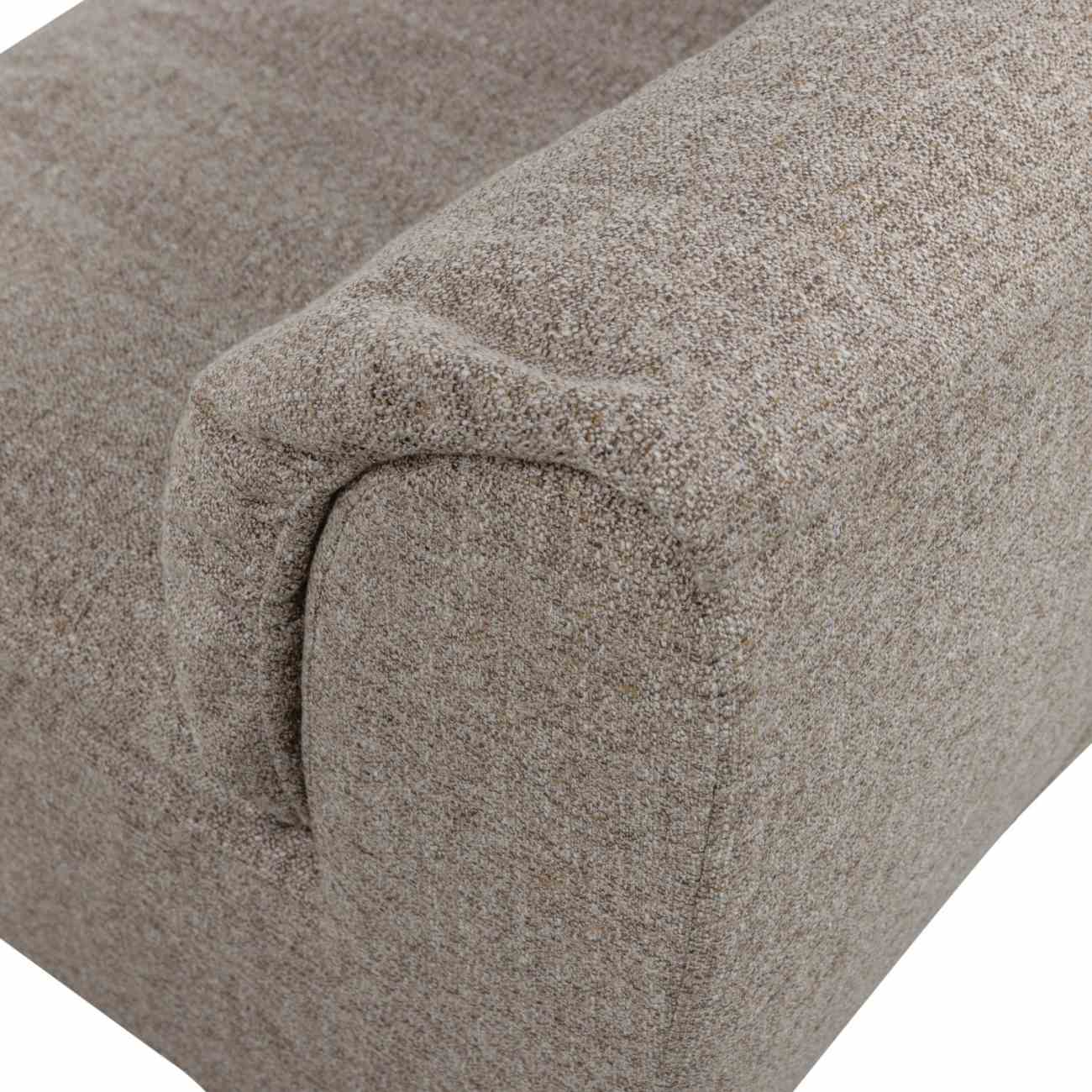 Sessel Baggy aus Melange-Stoff, Braun
