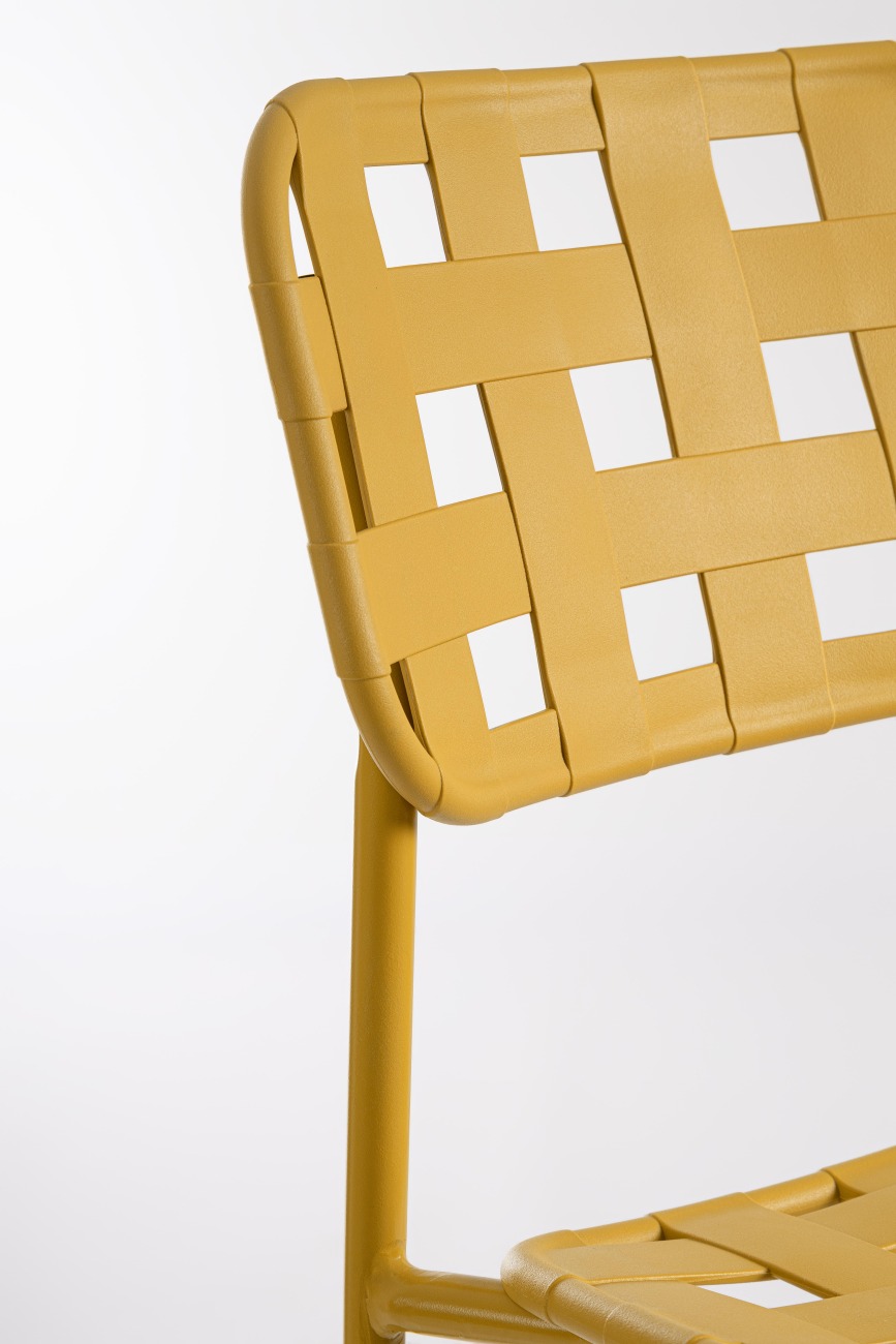 Gartenbarhocker Clover aus Metall, Ocker