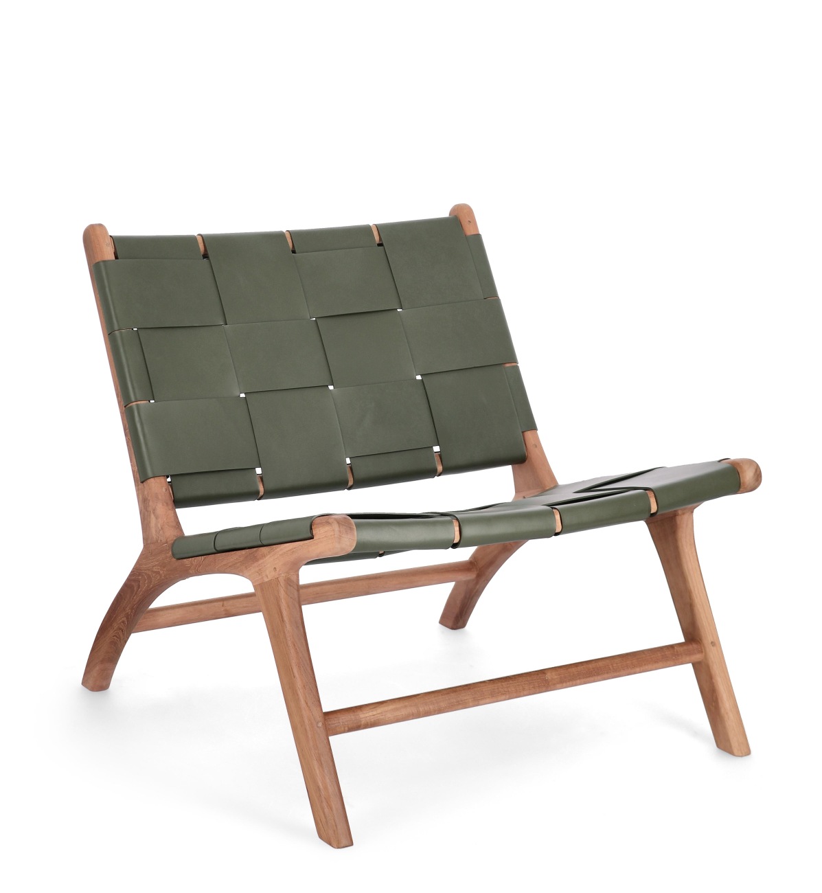 Der Sessel Joanna überzeugt mit seinem modernen Stil. Gefertigt wurde er aus Leder, welches einen grünenFarbton besitzt. Das Gestell ist aus Teakholz und hat eine natürliche Farbe. Der Sessel besitzt eine Sitzhöhe von 39 cm.