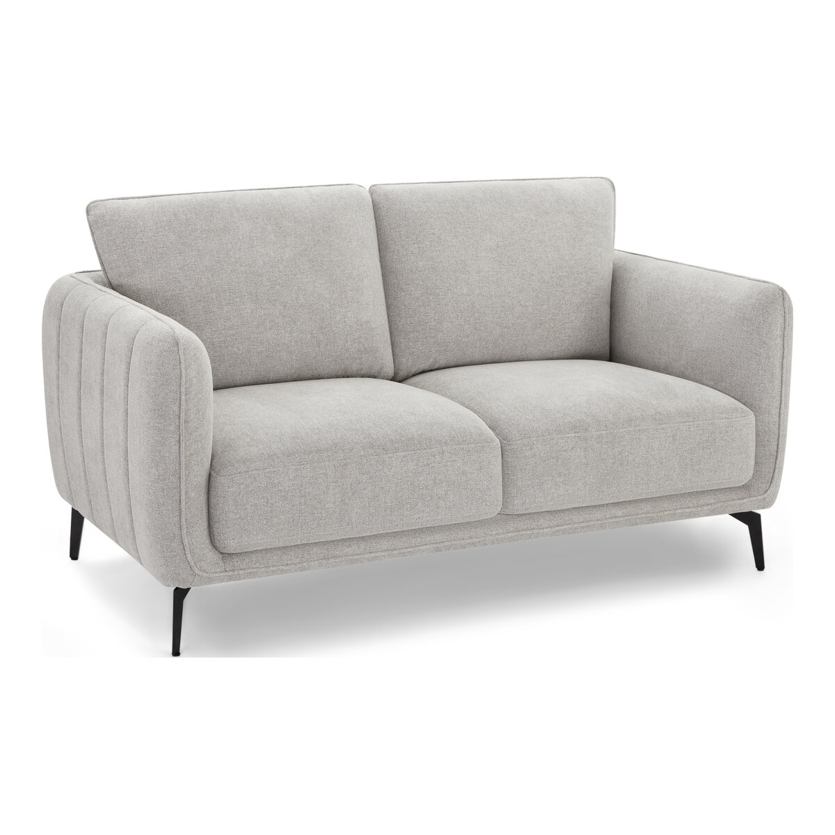 2-Sitzer Sofa Alenes Stoff Hellgrau - mit Taschenfederkern & weicher Polsterung