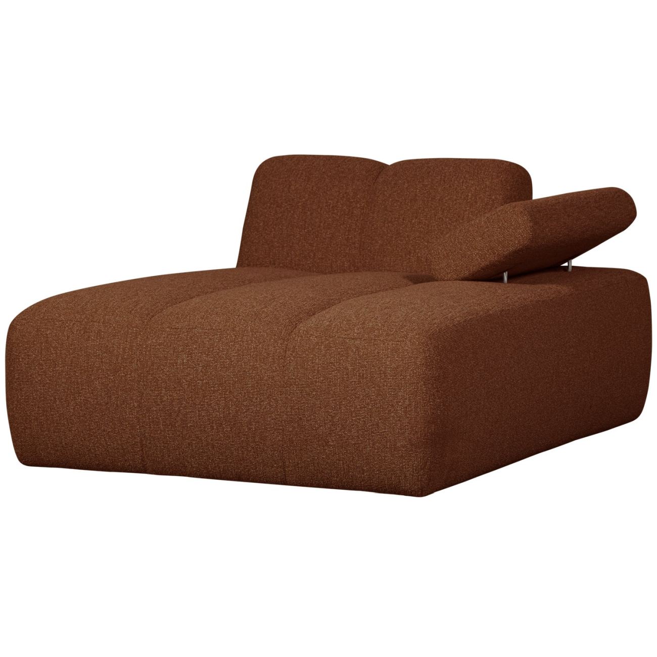 Modulsofa Mojo Boucle Chaiselongue-Rechts, Rostbraun