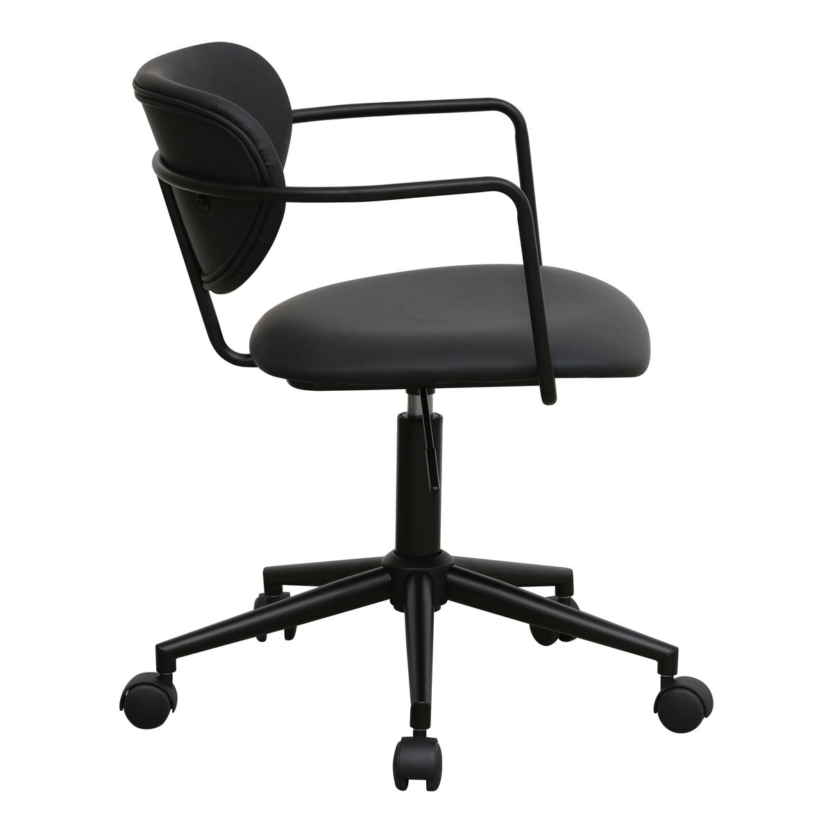 Bürostuhl Odila aus Kunstleder - Drehbar, Höhenverstellbar, Neigbar, Schwarz