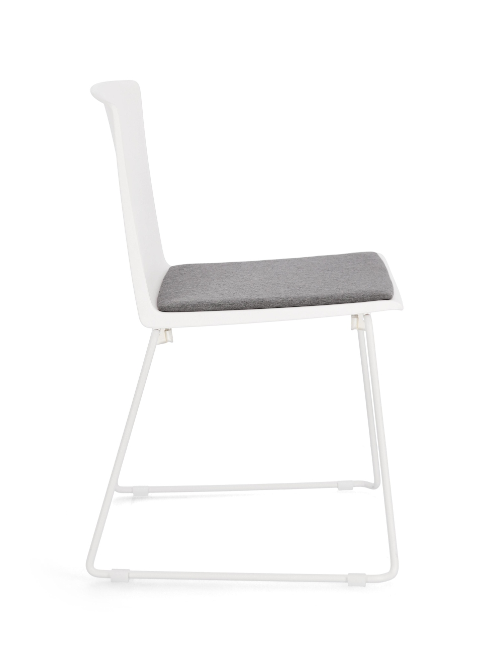 Esszimmerstuhl Giulia 4er-Set aus Metall, Weiß/Weiß