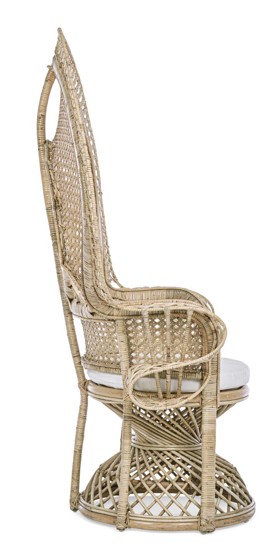 Sessel Peacock aus Rattan, Natur