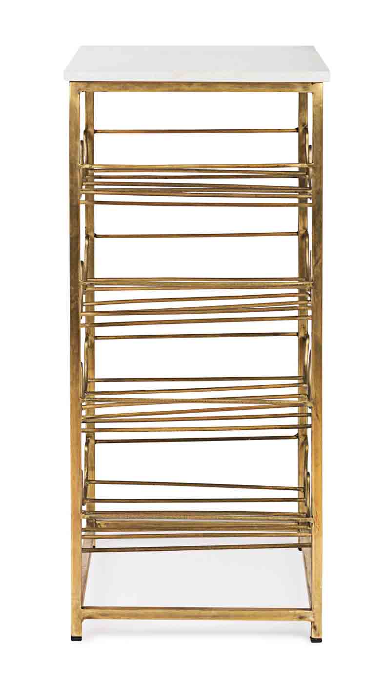 Beistelltisch Marmol aus Metall mit Marmorplatte