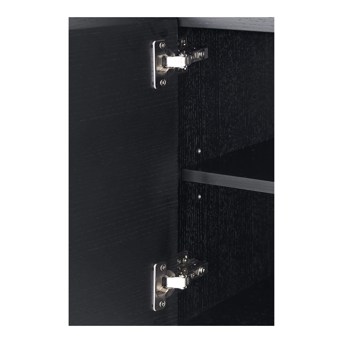 TV-Board Otoya Schwarz - 160 cm mit Soft-Close, offenem Fach & Stauraum