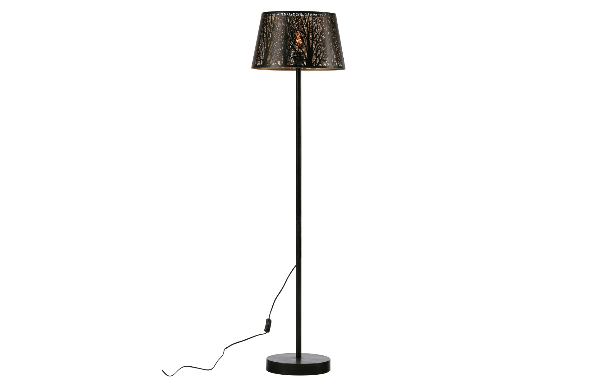 Die Stehleuchte Keto ist ein echter Hingucker. Gefertigt wurde die Lampe aus Metall, welches ein schwarzen Farbton besitzt. Dies unterstreicht das moderne Design der Lampe.