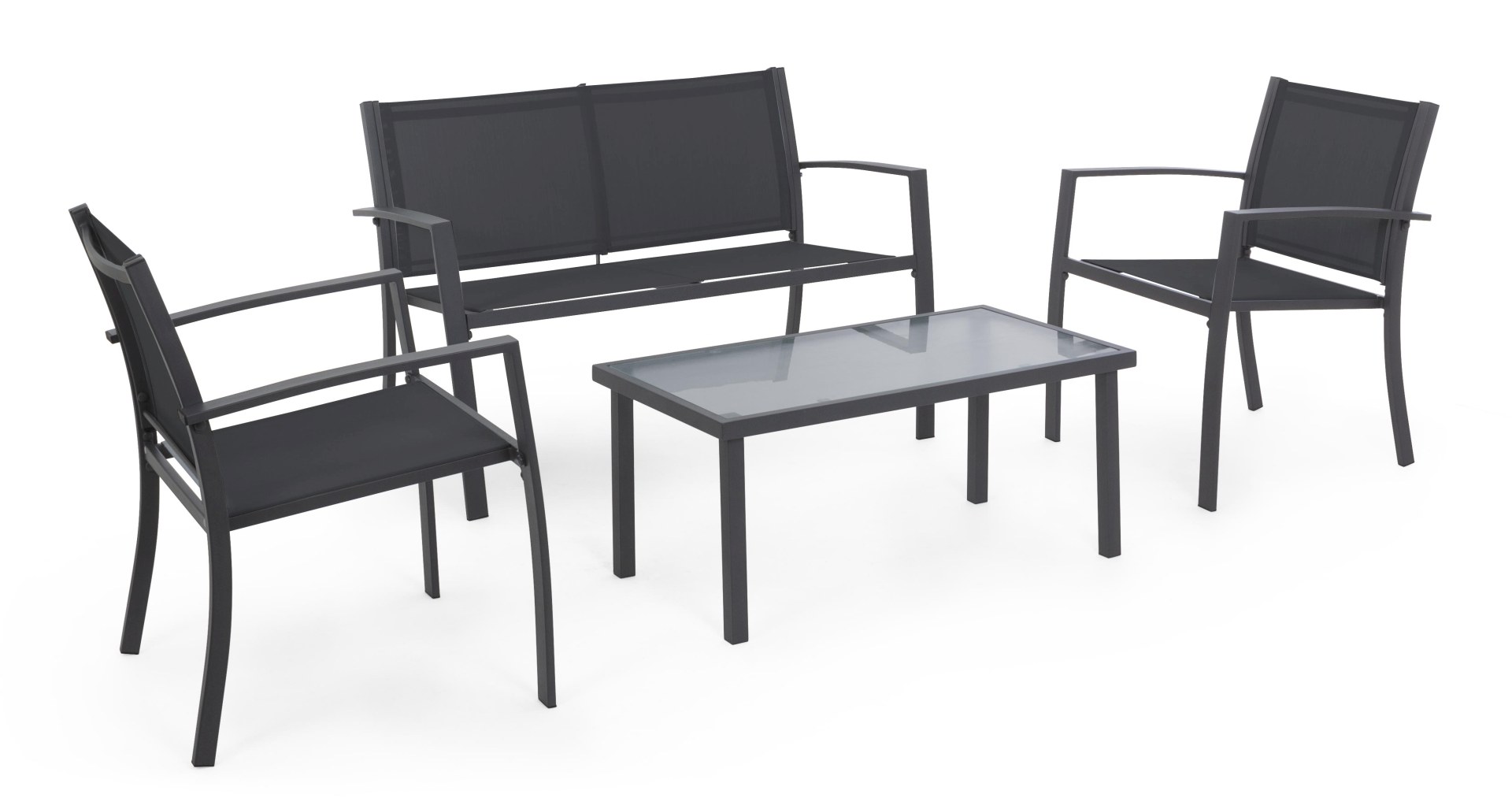 Gartenlounge Peder 4er-Set, Anthrazit Gartenlounge Peder 4er-Set, Anthrazit