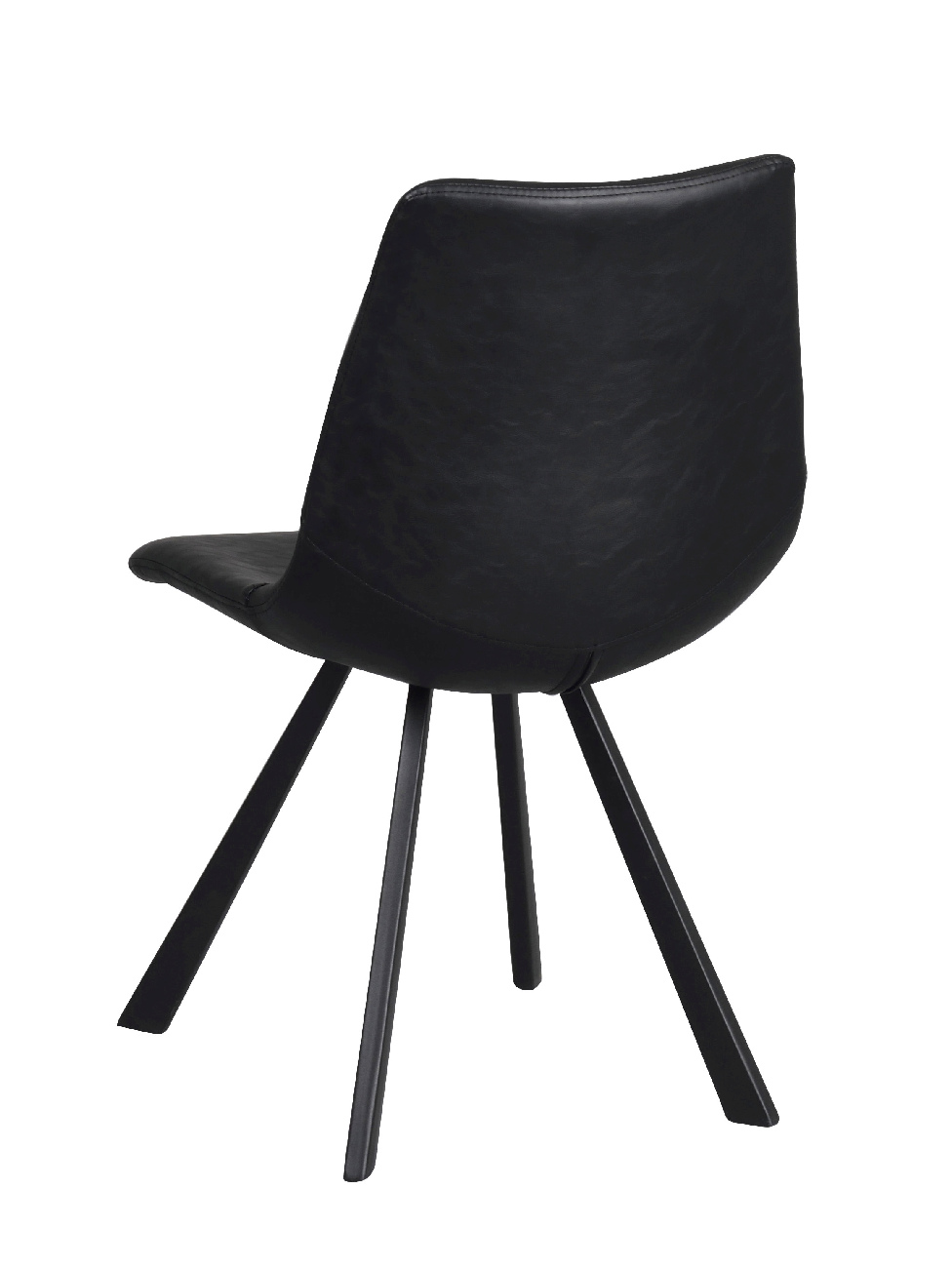 Stuhl Auburn, Lederoptik Schwarz