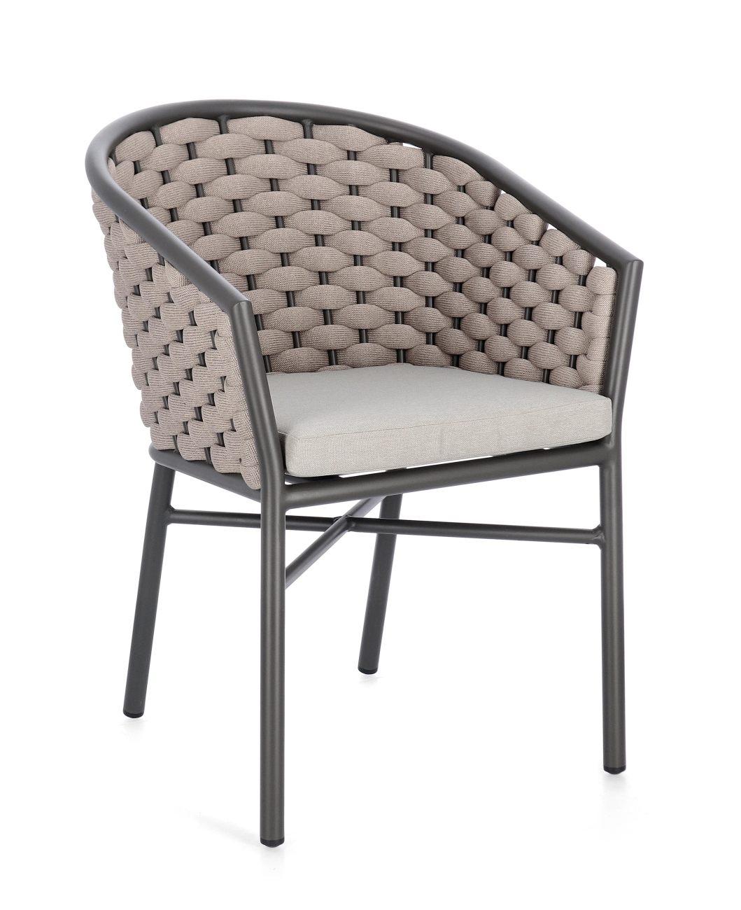 Gartenstuhl Margalida aus Aluminium, Taupe / Anthrazit Gartenstuhl Margalida aus Aluminium, Taupe / Anthrazit