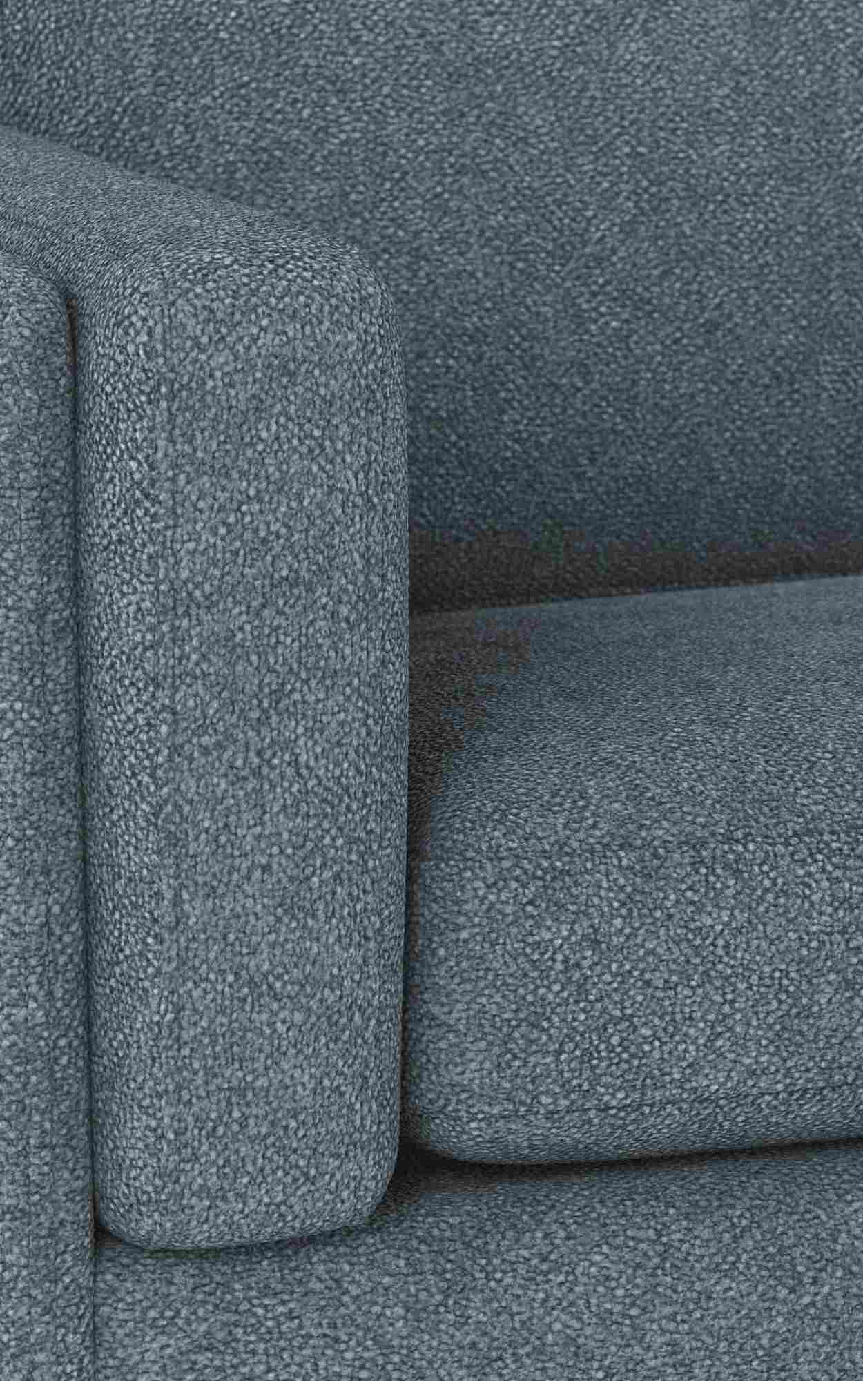 Sofa Braden 3-Sitzer, Beine Weiß pigmentiert, Bezug Bobby Blau passt perfekt in stilvolle Wohnräume.