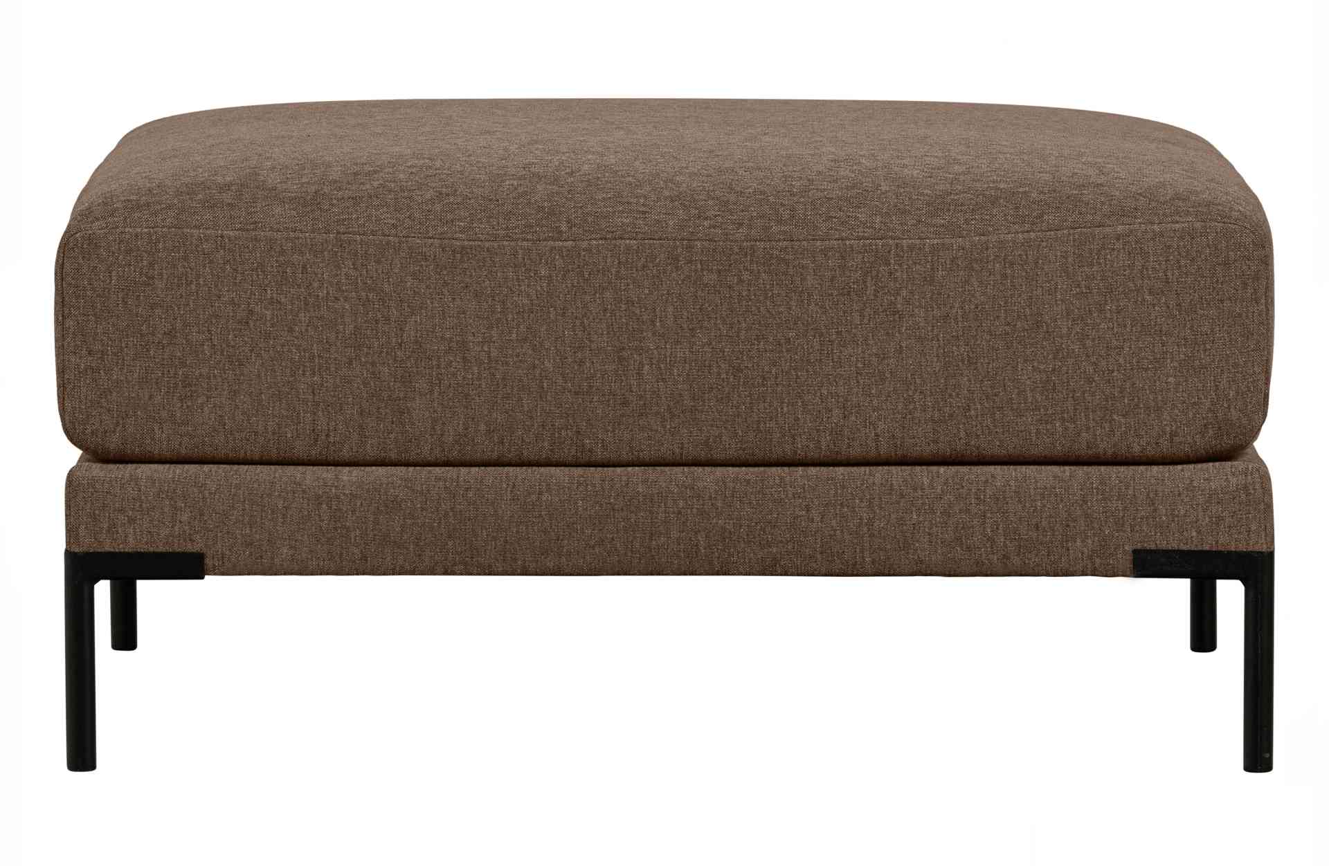 Das Modulsofa Couple Lounge überzeugt mit seinem modernen Design. Das Lounge Element mit der Ausführung 100 cm wurde aus Melange Stoff gefertigt, welcher einen einen braunen Farbton besitzen. Das Gestell ist aus Metall und hat eine schwarze Farbe. Das Ele