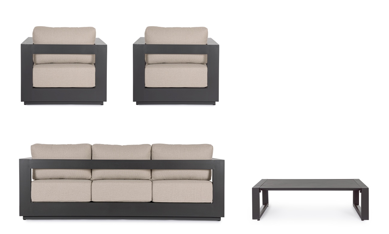 Garten-Set Moses 4er Gruppe, Anthrazit