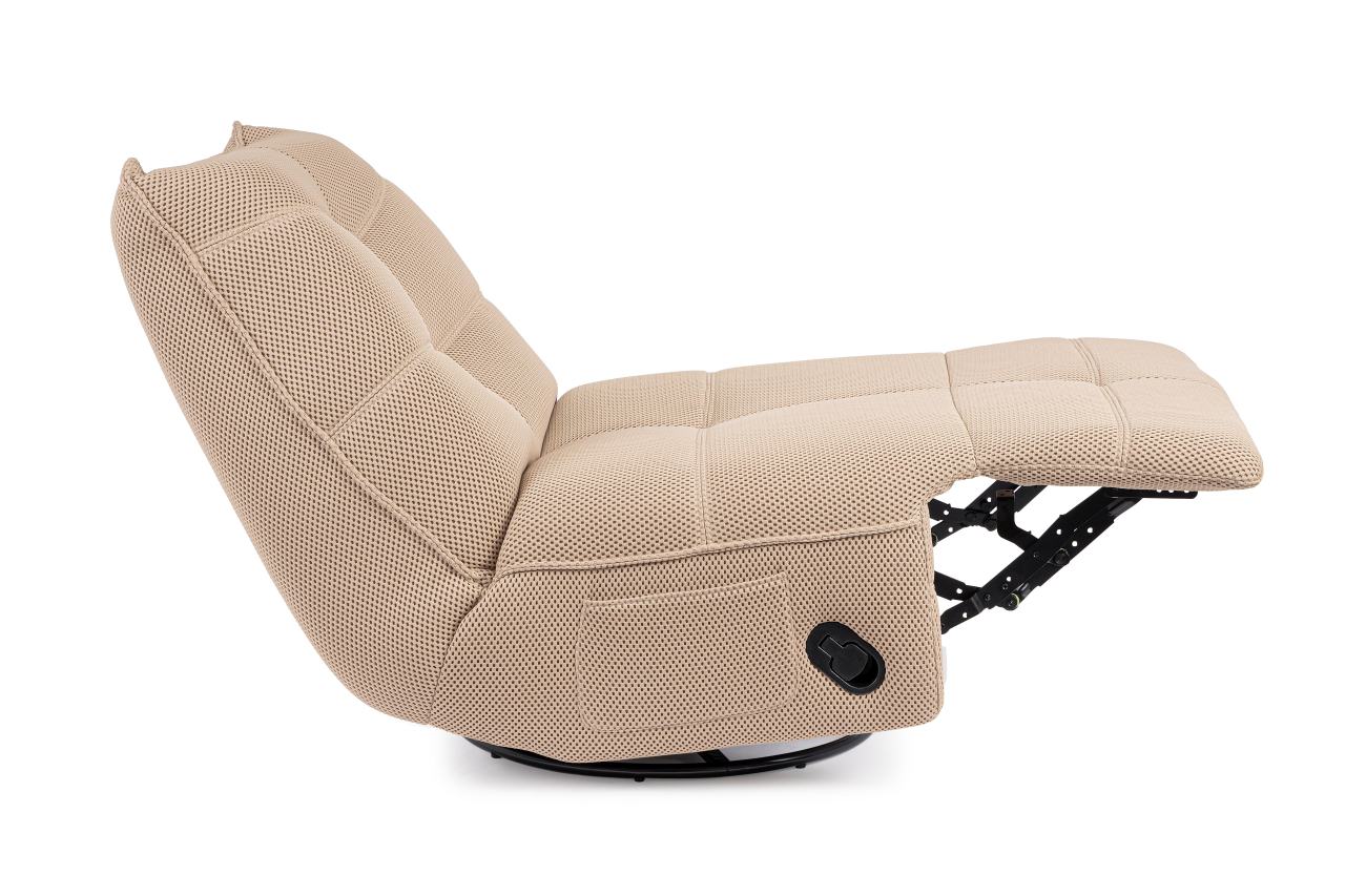 Sessel Gita mit Relax-Funktion, Beige