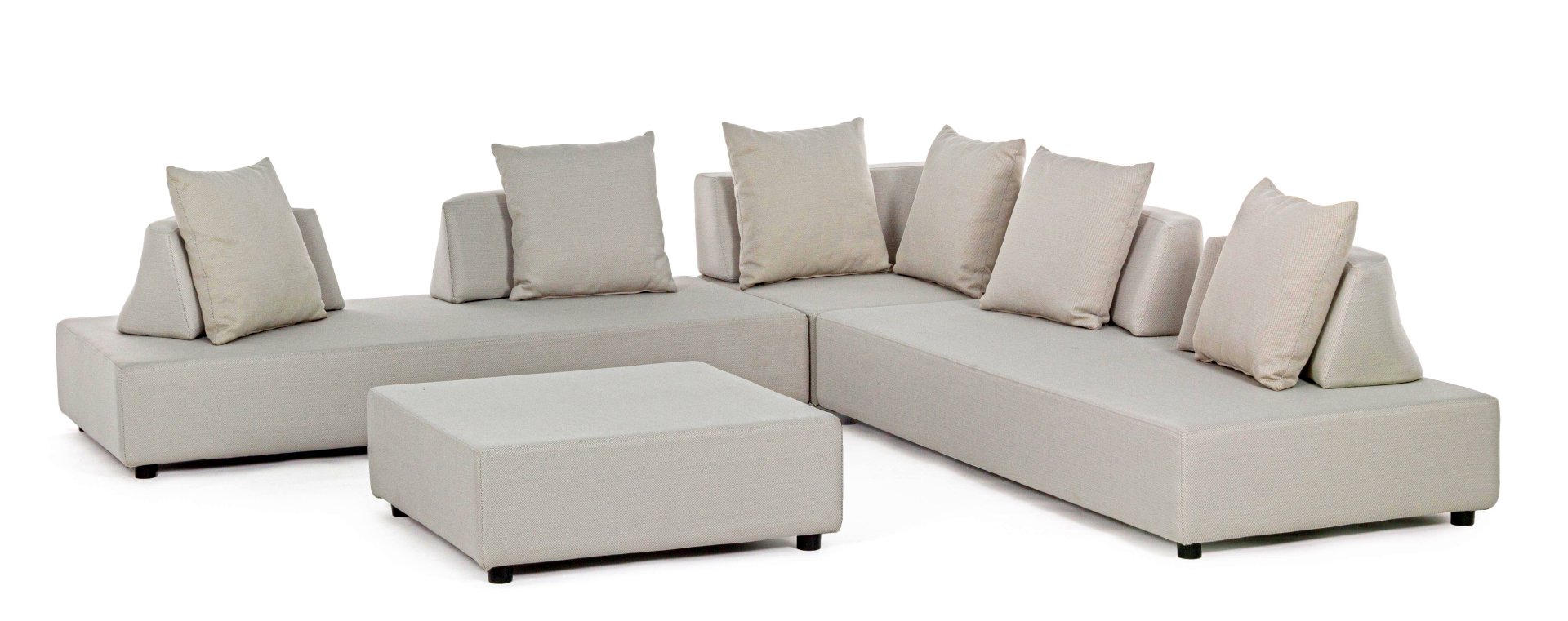 Gartenlounge Sofa Piper mit Kissen und verstellbarer Rückenlehne Gartenlounge Sofa Piper mit Kissen, Sand