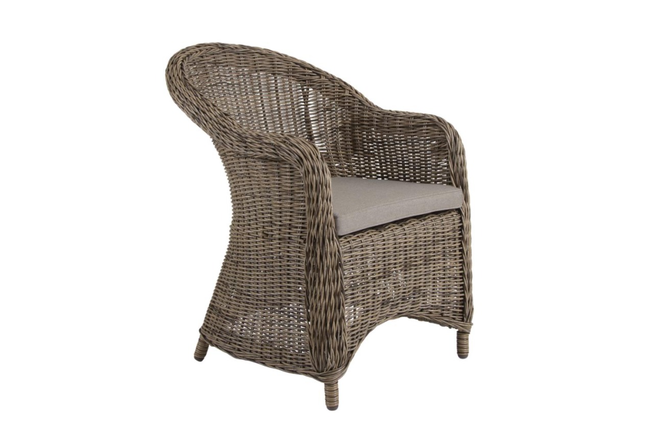 Der Gartenstuhl Covelo überzeugt mit seinem modernen Design. Gefertigt wurde er aus Rattan, welches einen natürlichen Farbton besitzt. Das Gestell ist aus Metall und hat eine schwarze Farbe. Die Sitzhöhe des Stuhls beträgt 48 cm.