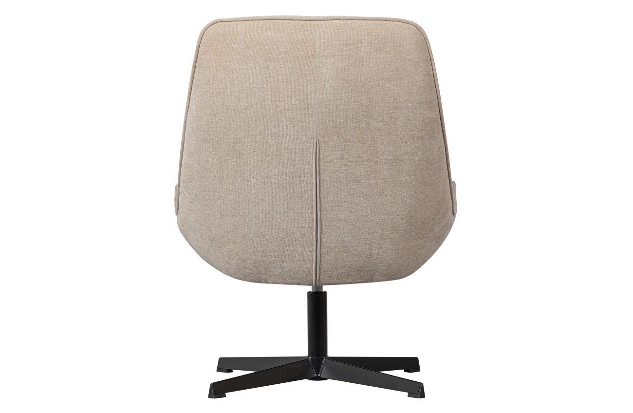 Der Sessel Stach überzeugt mit seinem modernen Stil. Gefertigt wurde er aus Stoff, welches einen Sand Farbton besitzt. Das Gestell ist aus Metall und hat eine schwarze Farbe. Der Sessel ist drehbar.