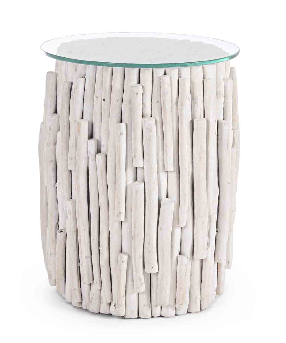 Couchtisch Sahel Rund aus Teakholz, Ø 40 cm Couchtisch Sahel Rund aus Teakholz, Ø 40 cm