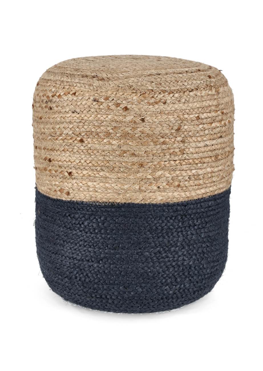 Pouf Jalala aus Jute, Blau Pouf Jalala aus Jute, Blau