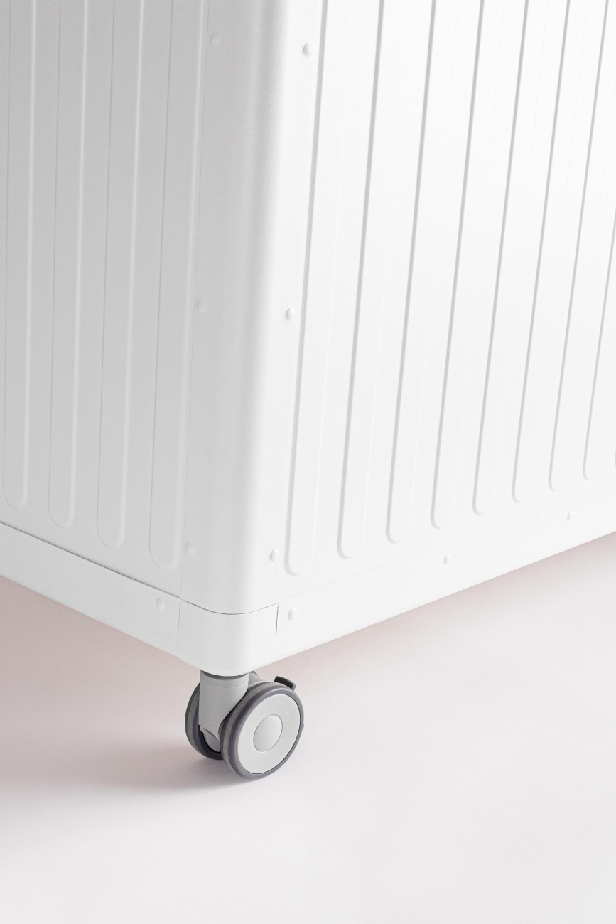 Gartentruhe Ocean aus Aluminium, Weiß