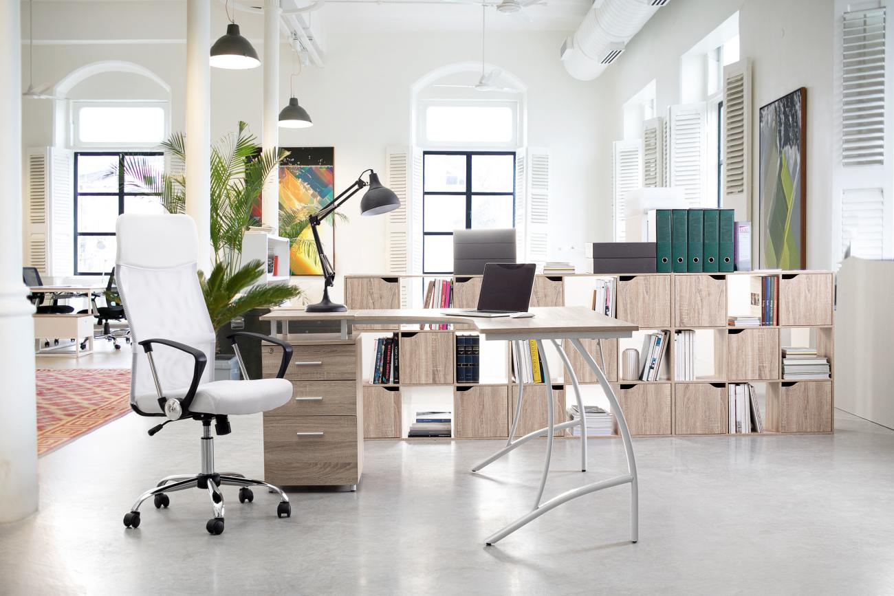 Bürostuhl Dakar mit Armlehne, Weiß