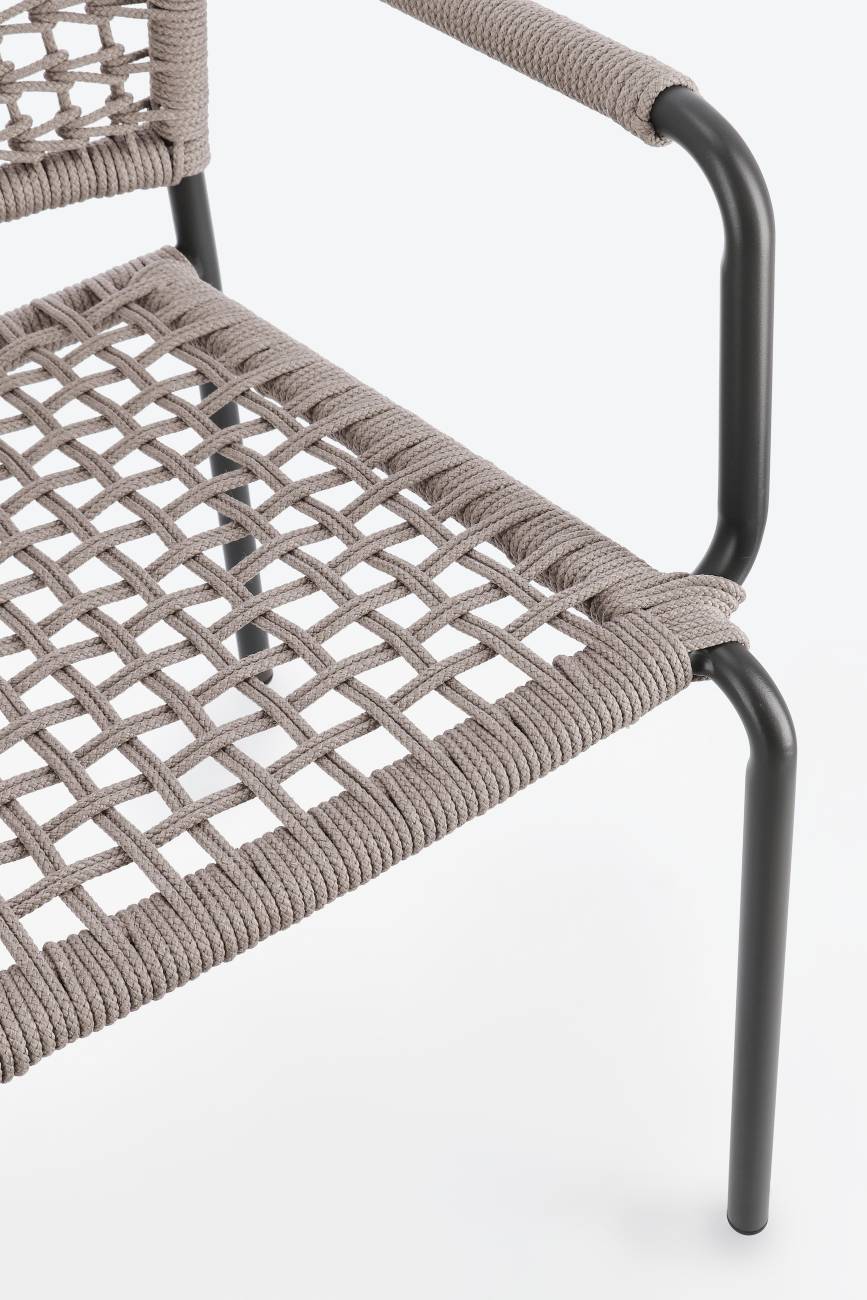 Gartenstuhl Rajada aus Aluminium, Taupe / Anthrazit