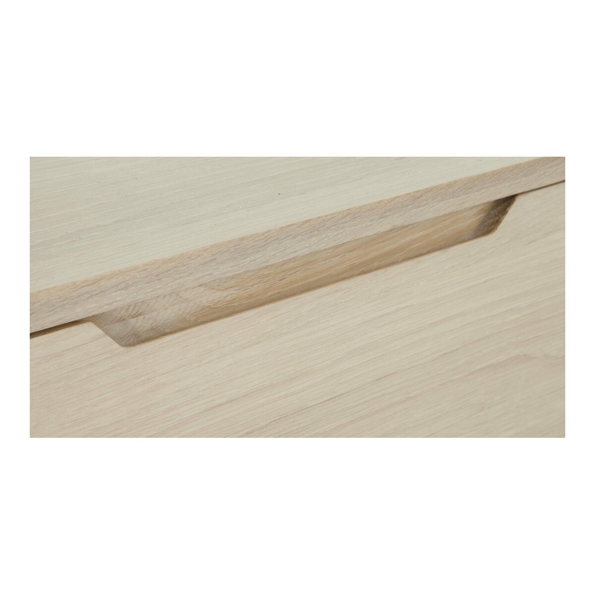 TV-Board Enimeta Eiche Whitewash 160 cm - mit Türen & Soft-Close