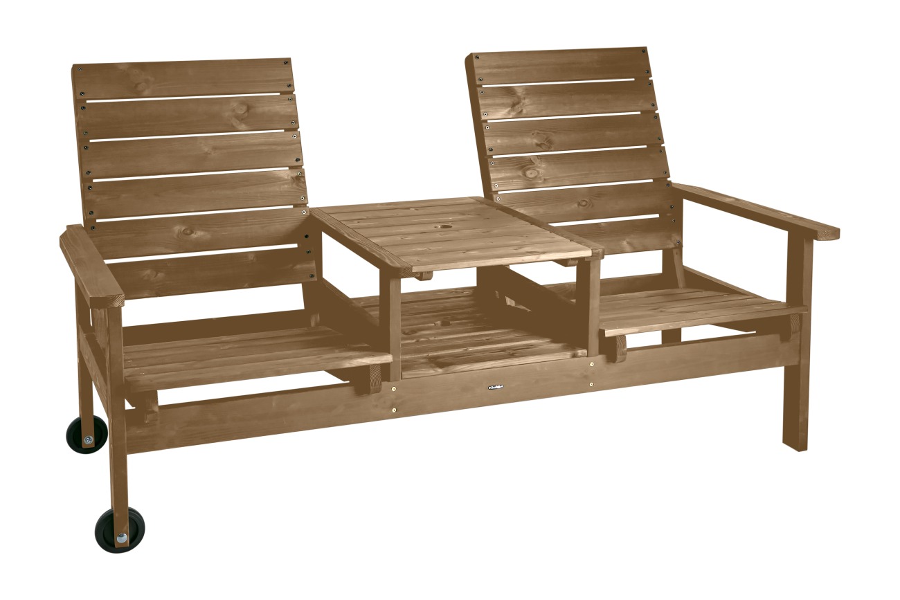 Gartenbank Du o Ja aus Kiefernholz, Natur Gartenbank Du o Ja aus Kiefernholz, Natur