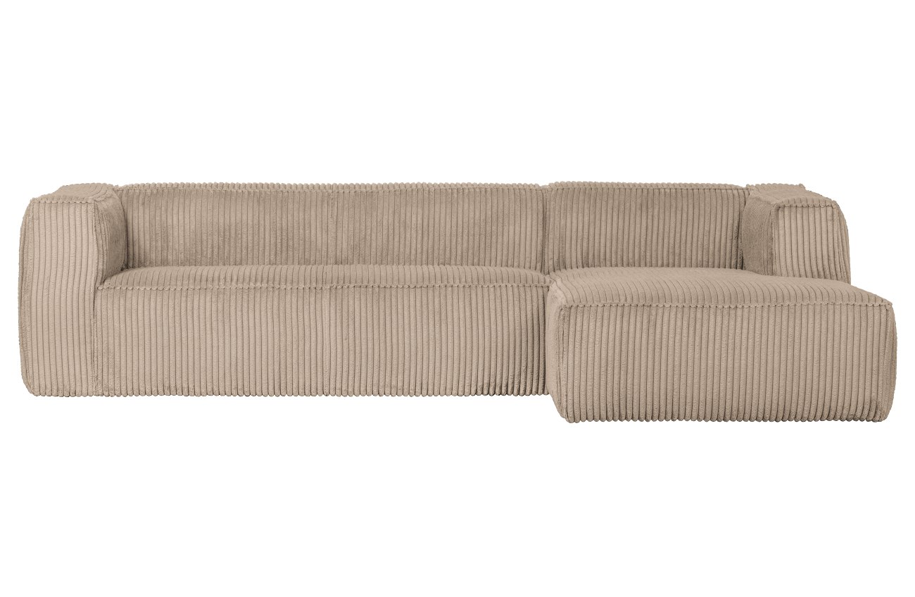 Ecksofa Bean mit Cordbezug, Rechts, Sand