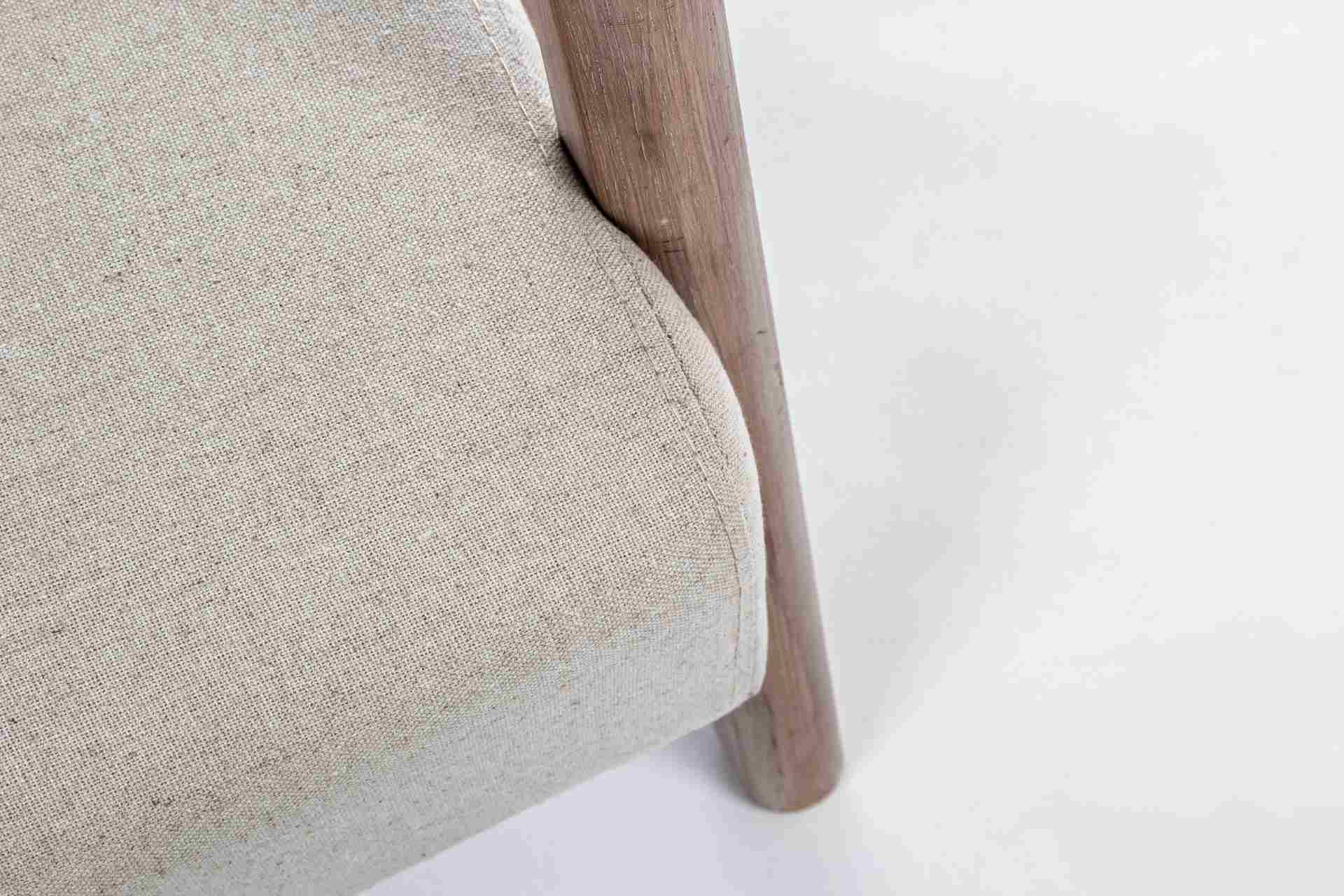 Sessel Ancilla mit Stoff-Bezug, Beige