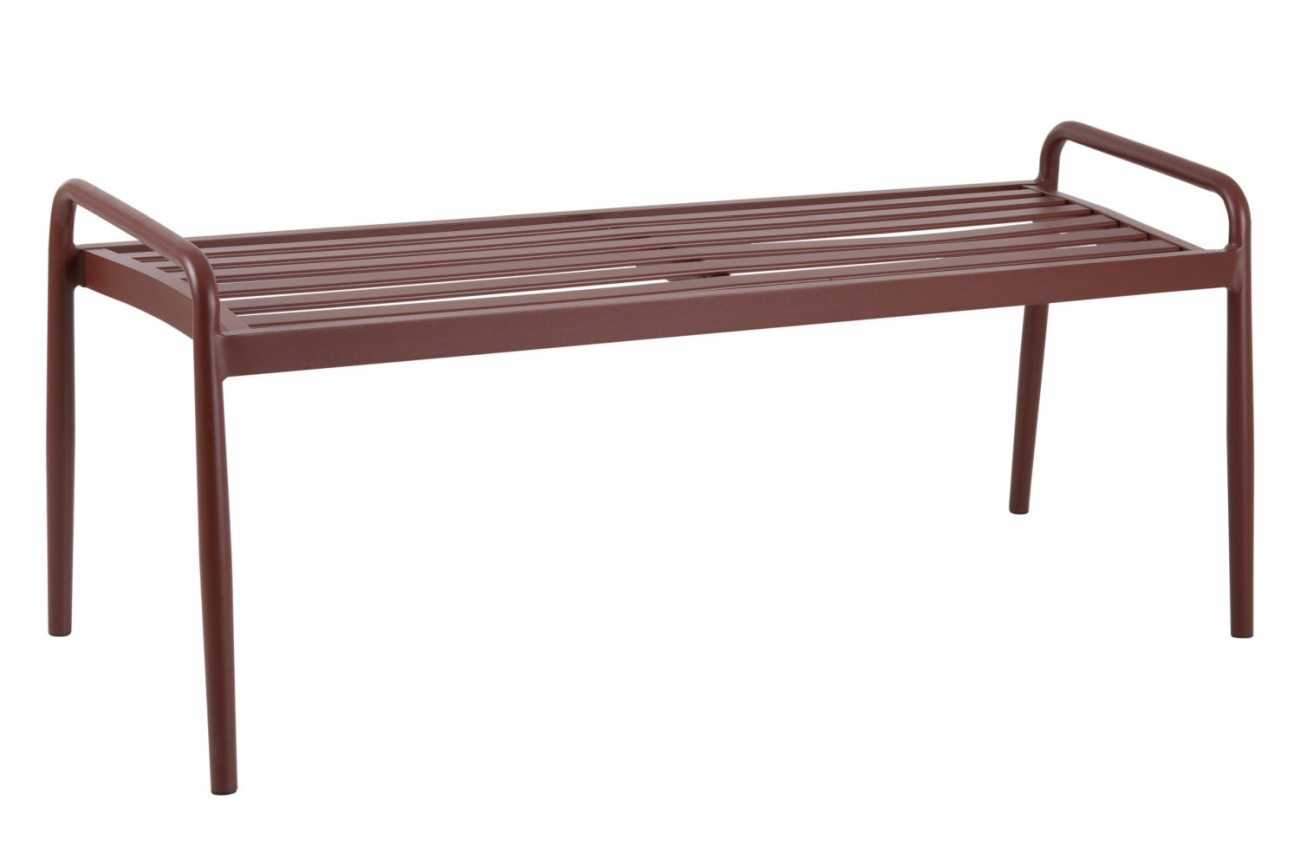 Gartenbank Sonnac aus Metall, Rot Gartenbank Sonnac aus Aluminium, Rot