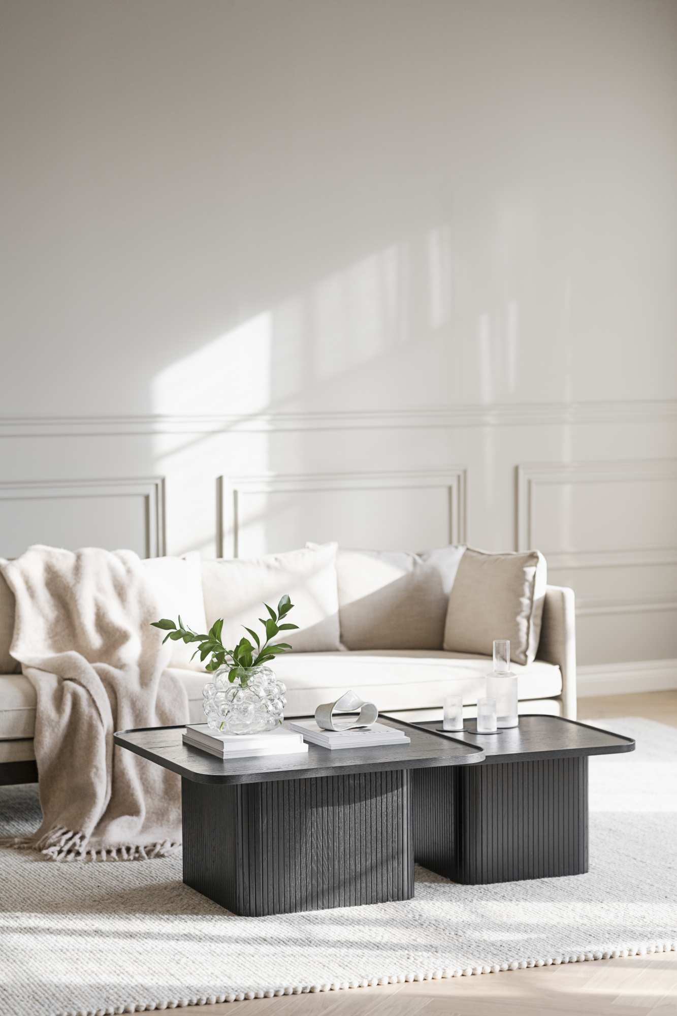 Couchtisch Sullivan, Schwarz, 60x60x37cm passt perfekt in stilvolle Wohnräume.