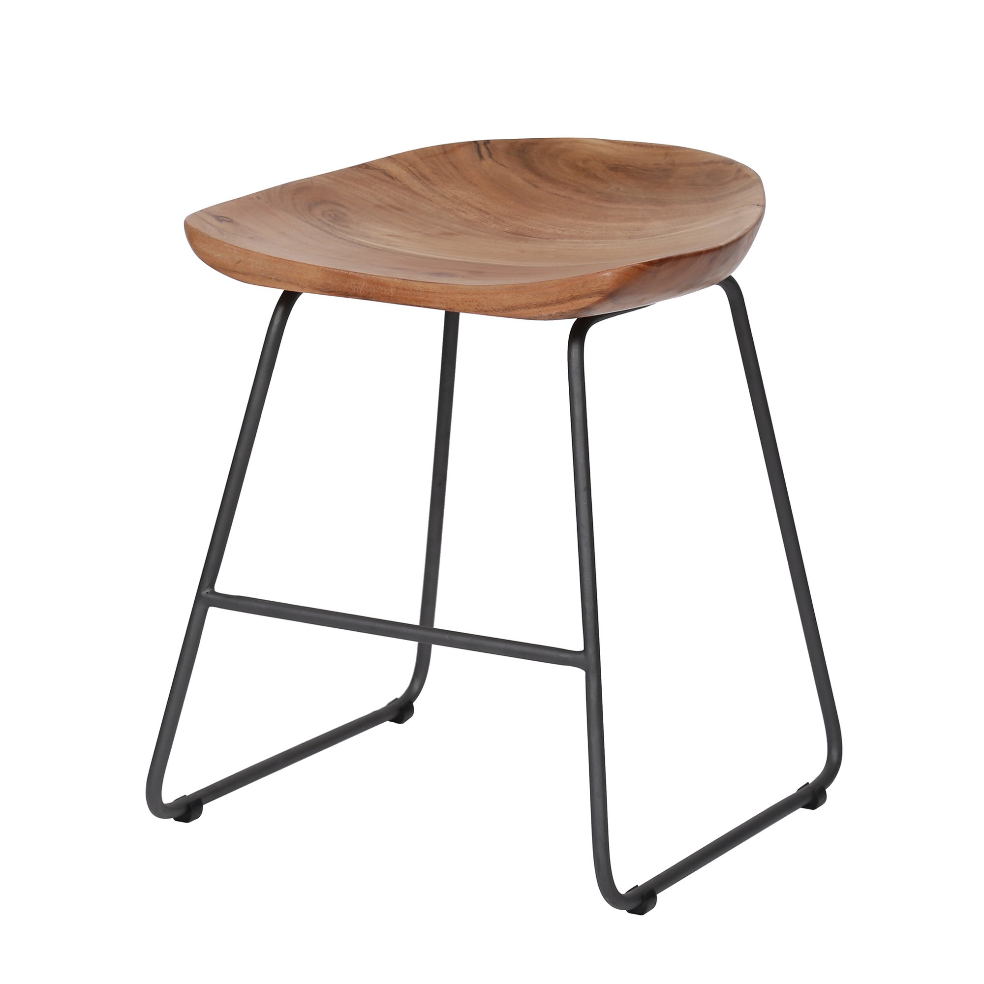 2er-Set Sitz-Hocker Ergacian - Akazienholz, Natur