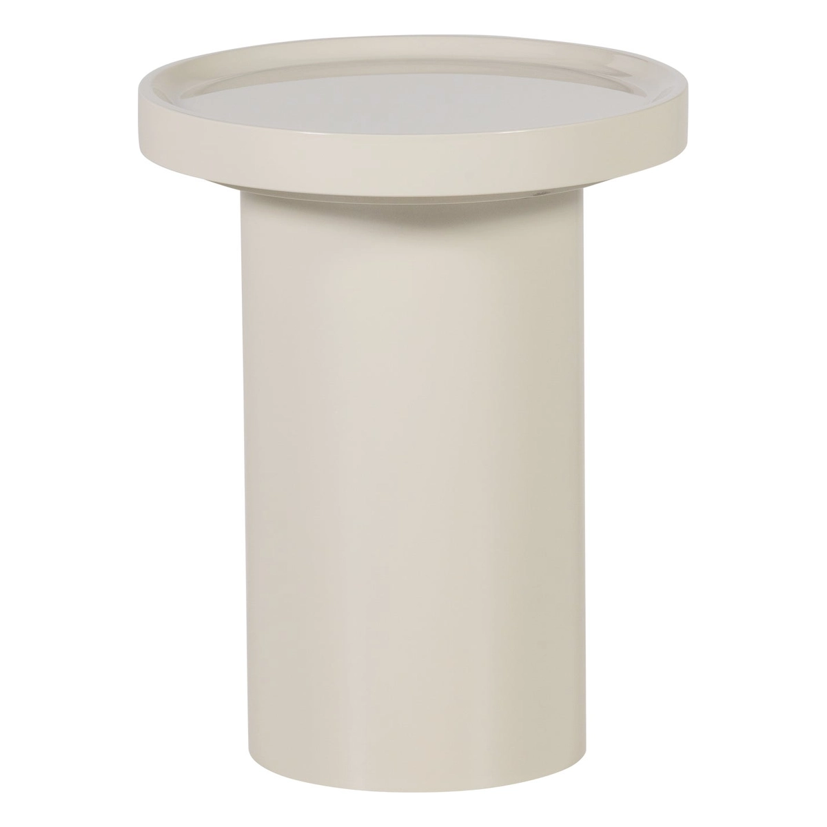 Beistelltisch Veluna - MDF & Holzfurnier Sand, Ø 40 cm