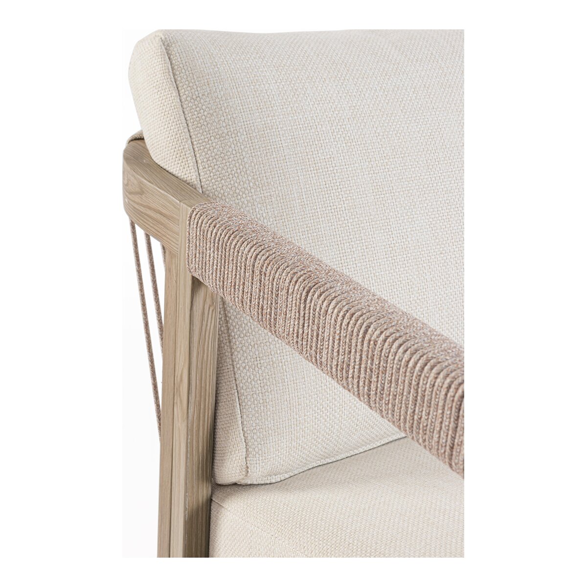 Gartenecksofa Kalimera - Aluminium Timber Natur, Olefin Beige, inkl. Couchtisch